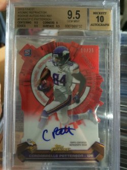 2013 Topps Finest Cordarrelle Patterson Red Atomic Refractor