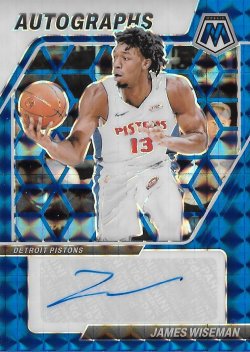 2023-24 Panini Mosaic Autographs Blue James Wiseman #ed 41/49