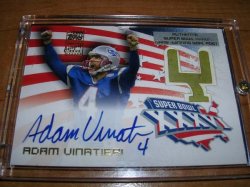 2002 Topps Superbowl Goal Post Relics Adam Vinatieri AU