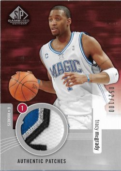 2004-05  SP Game Used Authentic Patches Tracy McGrady #ed 52/100