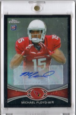 2012 Topps Chrome Michael Floyd Black Refractor Auto