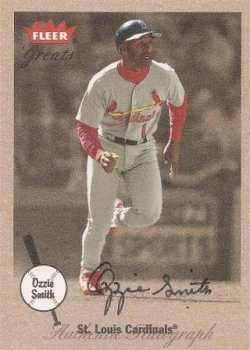 2002 Fleer Greats of the Game Autographs Ozzie Smith