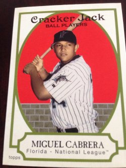 Miguel Cabrera baseball card rookie 2003 Bowman Draft #BDP3 (Marlins)