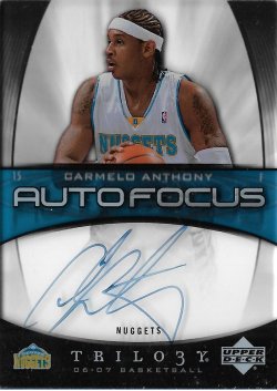 2006-07 Upper Deck Trilogy Auto Focus Carmelo Anthony