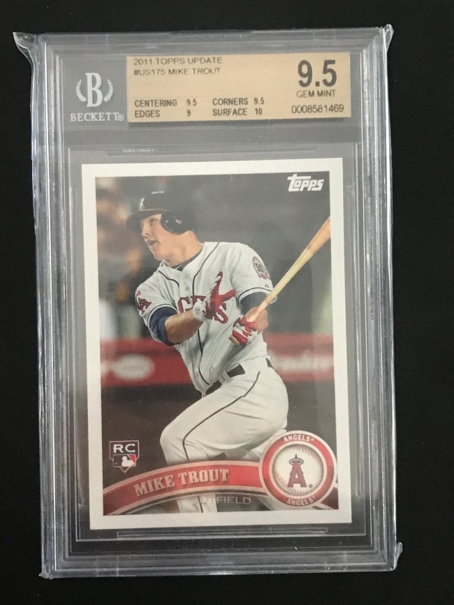 2011 Topps Update #US175 Mike Trout RC Rookie Autograph Auto PSA 9