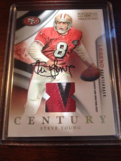 Steve Young National Treasures 2009 Patch Auto /25