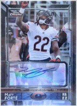 2015 Topps Chrome Matt Forte variation auto refractor