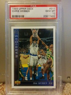 1993-94 Skybox Chris Webber RC PSA 10 Gem Mint