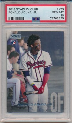    Ronald Acuna 2018 Stadium Club SP RC PSA 10