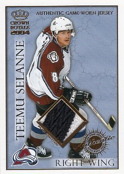 2003/04  Pacific Crown Royale  Game Worn Jersey Patches Selanne