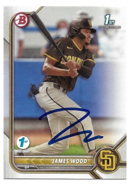 2022 Bowman First Edition IP James Wood 9/15/22