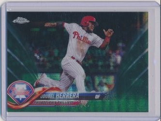    Odubel Herrera 2018 Topps Chrome Green Wave Refractor /99