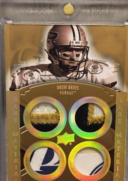 2010 Upper Deck Exquisite  Drew Brees Exquisite Rare Materials