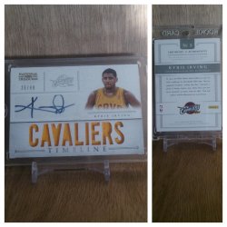 12-13  Panini national treasures  kyrie irving timeline signatures material custom team nicknames 