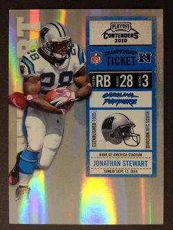 2010  Certified Jonathan Stewart Championship Ticket 1/1