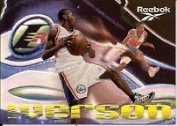    $$ Allen Iverson $$ 1997-98 Skybox Premium Reebok Silver *00036