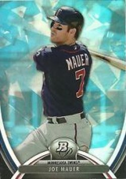    2013 Bowman Platinum Joe Mauer Blue Cracked Ice Parallel SP *000001