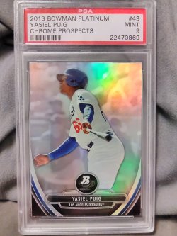 2013 Bowman Platinum Yasiel Puig Chrome Prospects