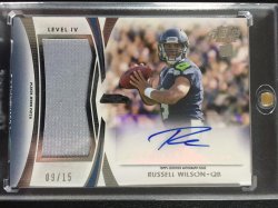 2012 Topps Topps Prime Autographed Relics Level 4 #PIVRW Russell Wilson