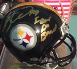 2012  Riddell Brett keisel autographed helmet