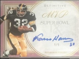 2015 Topps Definitive Collection Franco Harris MVP Super Bowl IX On-card Auto 5/5