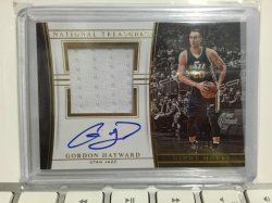 2016 Panini National Treasures Gordon Hayward Night Moves Jersey Autographs