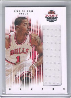 2011 Panini Past & Present Derrick Rose Jumbo Gamers Jersey
