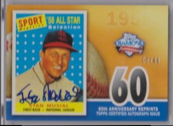 2011 Topps 2011 Topps 60th Anniversary Reprint Autographs  stan musial