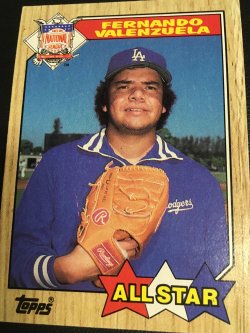 1987 Fleer All Star Team Fernando Valenzuela 10 Of 12 L A Dodgers