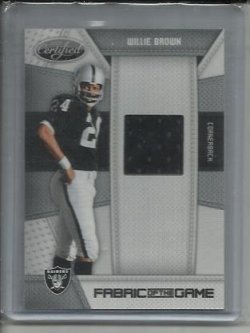 2010  Certified Fabric of the Game Willie Brown
