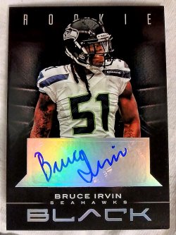 2012 Panini Black Bruce Irvin Rookie Autograph (Jersey #)