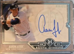 2017 Topps Museum Collection Archival Autographs Aaron Judge Yankees