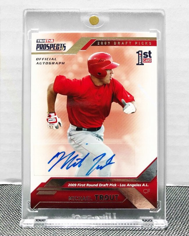 2009 Donruss Elite Extra Edition Mike Trout Throwback Threads