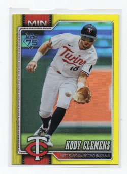 2026 Topps Topps Yellow Rainbow Foil Kody Clemens