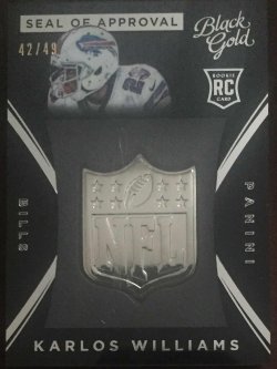 2015 Panini Black Gold Karlos Williams Seal of Approval 42/49 RC