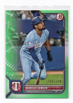 2022 Topps Bowman Neon Green Marcus Semien