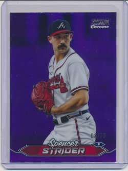    Spencer Strider 2024 Stadium Club Chrome Purple Refractor /75