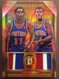 2014-15  Gold Standard Isiah Thomas Joe Dumars Dual Patch /25