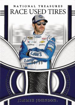 2024 Panini National Treasures Raced Used Tires Jimmie Johnson