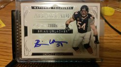 2016 Panini National treasures all decade Brian urlacher auto 22/25