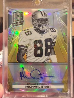 2016 Panini Spectra Michael Irvin Prizms Gold Auto/5