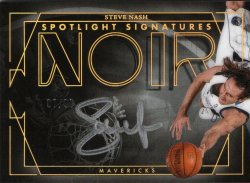 2024-25 Panini Noir Spotlight Signatures Horizontal Steve Nash #ed 87/99