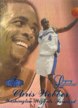 1997-98 Fleer Flair Showcase Legacy Collection Row 3 Chris Webber #ed 59/100