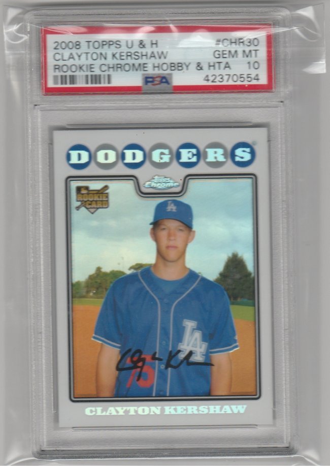 2008 Topps Clayton Kershaw Rookie Card (original)