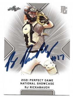 2021  Perfect Game TTM RJ Rickabaugh 4/19/25