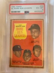 1962 Topps al hr ldrs maris mantle killebrew gentile
