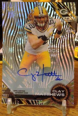 2015 Topps High Tek Black Galactic Diffractor Clay Matthews