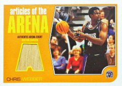 2001-02 Topps Heritage Articles of the Arena Relics Chris Webber