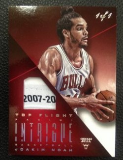 2013 Panini Intrigue Joakim Noah Top Flight Unis Prime Laundry Tag 1/1