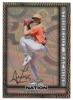 2025 Leaf Baseball Nation TTM Anderson Brito 7/15 10/17/25